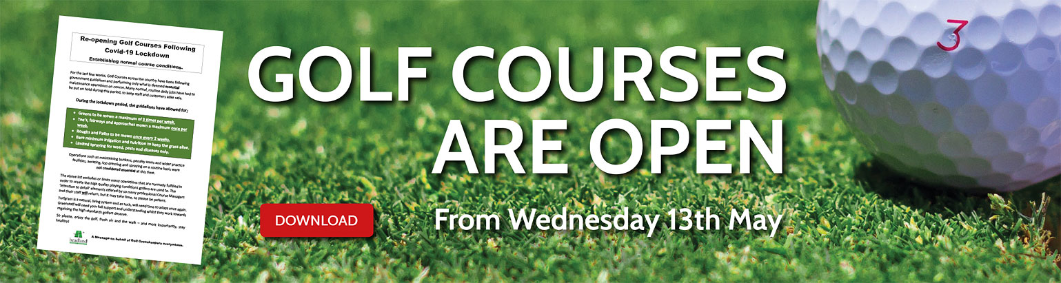 Golf Courses Open from Wednesday 13th May